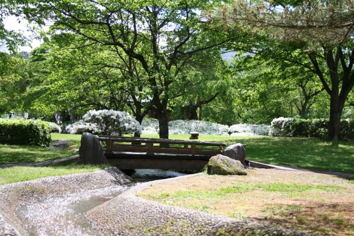 松ヶ池公園（白つつじ公園）の写真 写真提供:山形県長井市