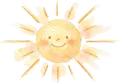 やわらかい日差しの太陽イラスト