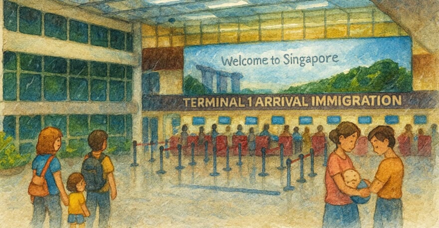 シンガポールチャンギ国際空港　入国審査