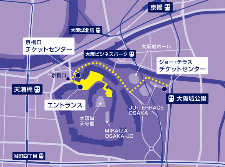 大阪城サクヤルミナ地図