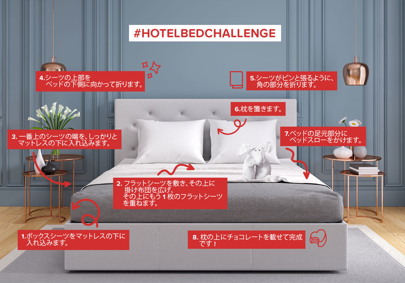 ベッドメイキングチャレンジ